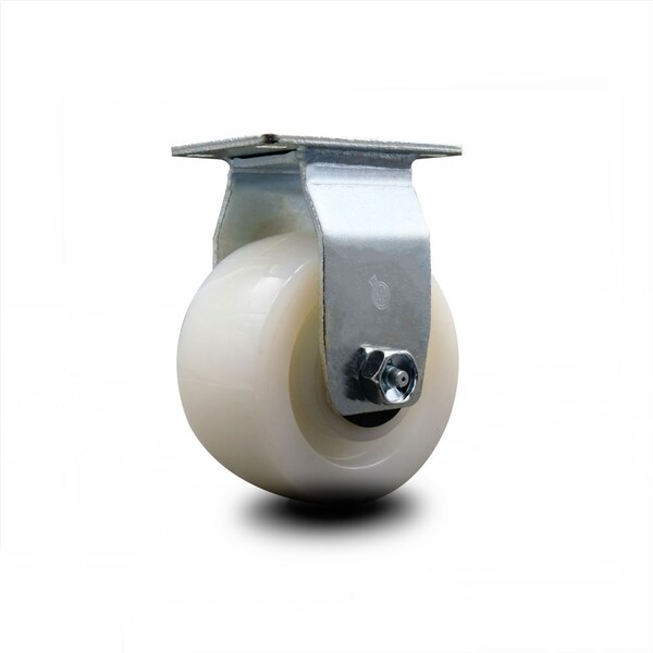 Service Caster 4 Inch Nylon Wheel Rigid Caster with Roller Bearing SCC-20R420-NYR - main